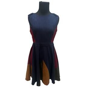 Ark & Co Colorblock Short Dress Strappy Back Womens Size Small